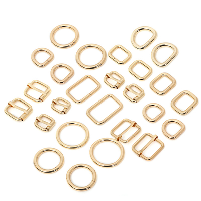 Złote uniwersalne pierścienie do torebek Sprzęt D Ring Fadeless ze stali nierdzewnej ODM