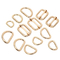Kwadratowe antyoksydacyjne metalowe pierścienie D Złote, odporne na rozdarcie, odporne na rdzę do pasów bagażowych